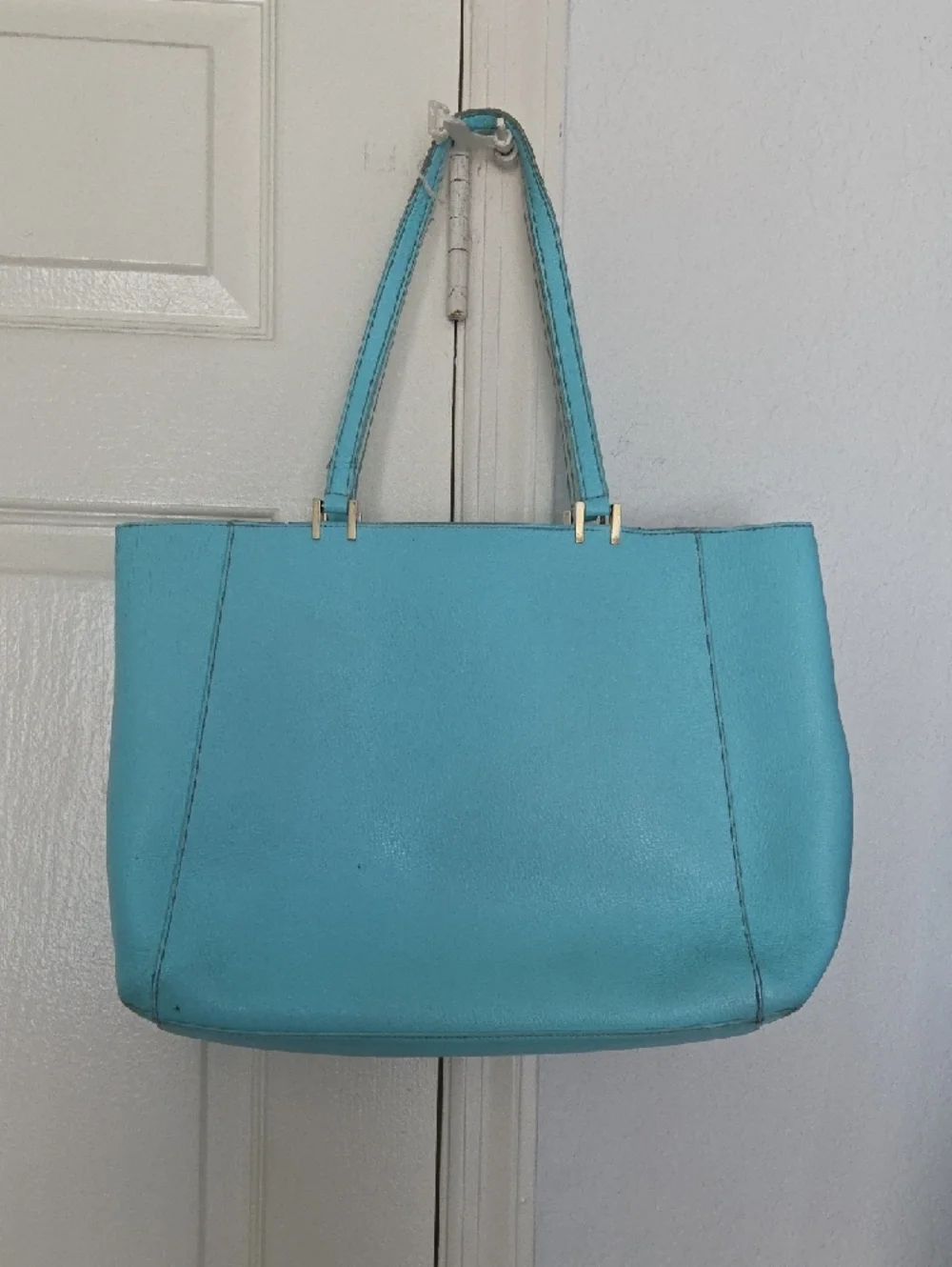 kate spade aqua studded leather tote